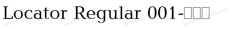 Locator Regular 001字体转换